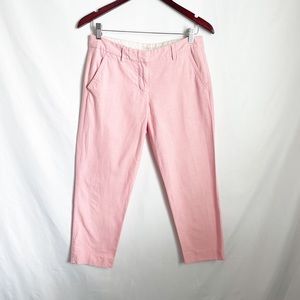 J. Crew Factory Woven Red White Capris Size 2